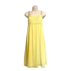 NEW Elie Tahari yellow silk midi dress